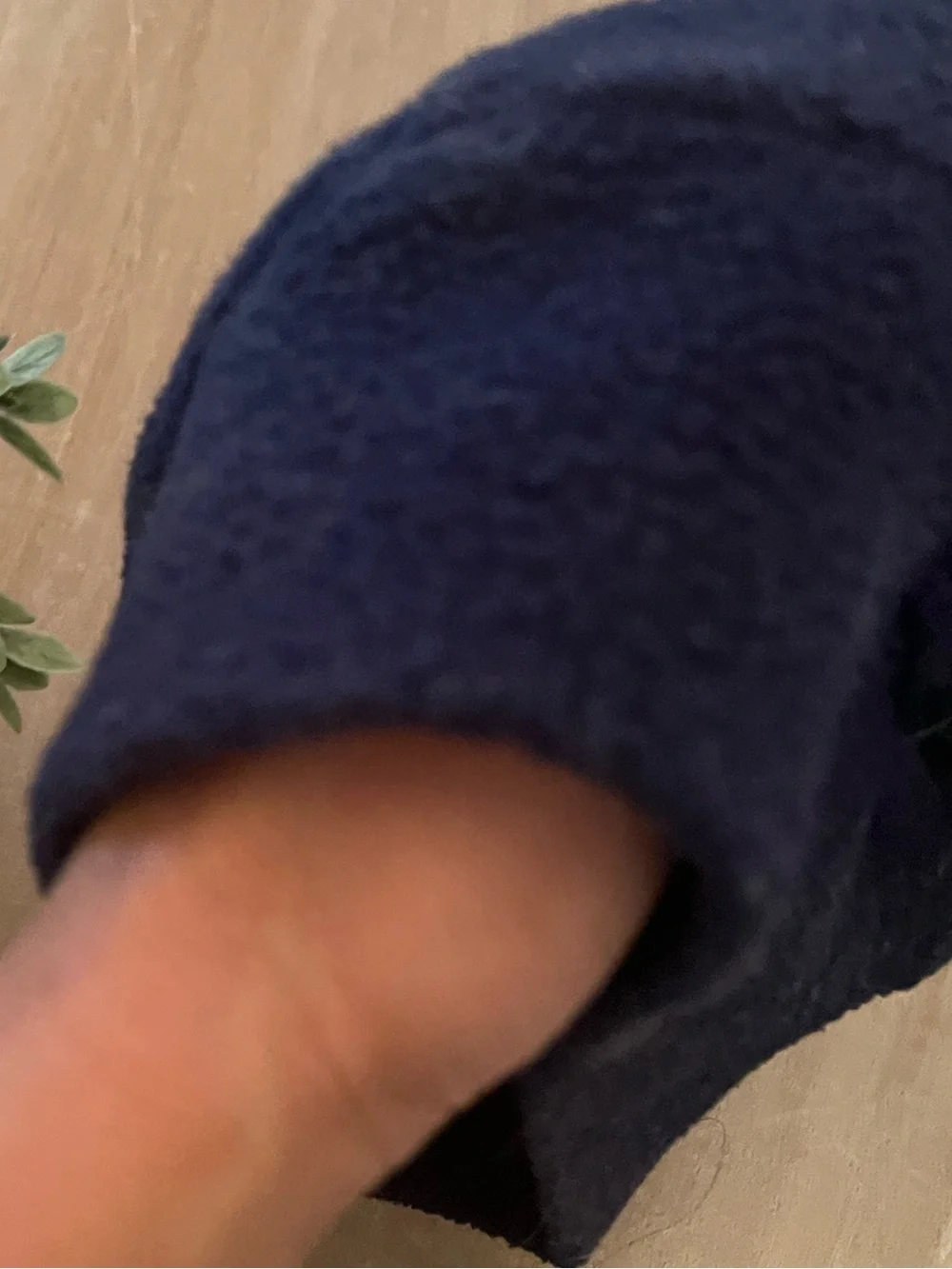 The North Face  Navy Fleece Hat with White Logo